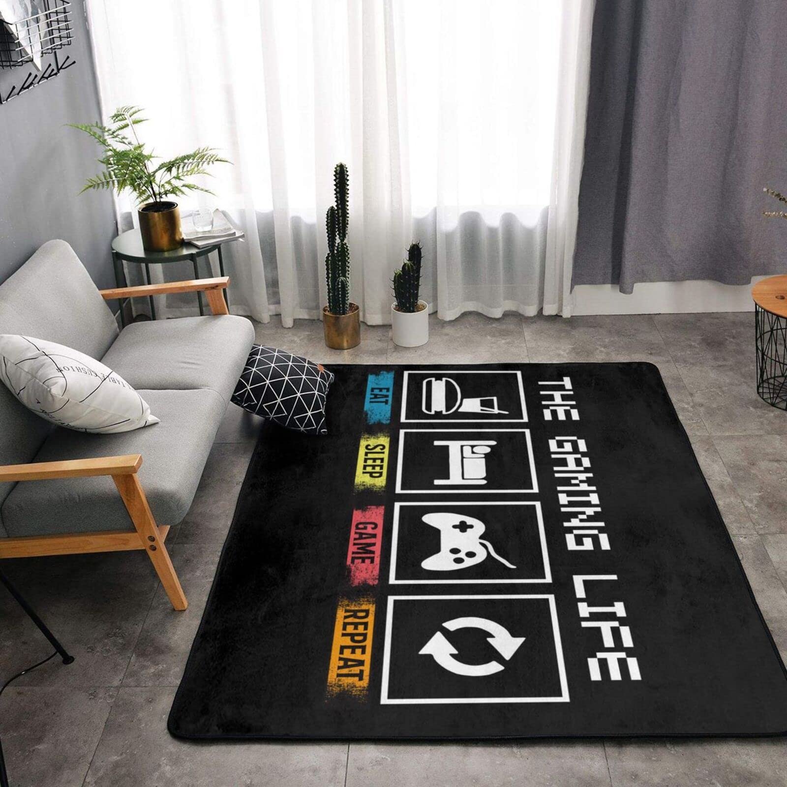 Amazon.com: GAGNONLEE The Gaming Life Large Rugs Game Controller